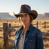 Deadwood Trading Broken Hill - Faux Leather Outback Hat