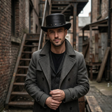 Deadwood Trading Brimstone - Faux Leather Deadman Steampunk Top Hat