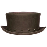Deadwood Trading Brimstone - Faux Leather Deadman Steampunk Top Hat - Hatcountry