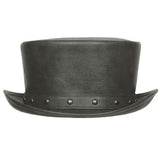 Deadwood Trading Brimstone - Faux Leather Deadman Steampunk Top Hat - Hatcountry