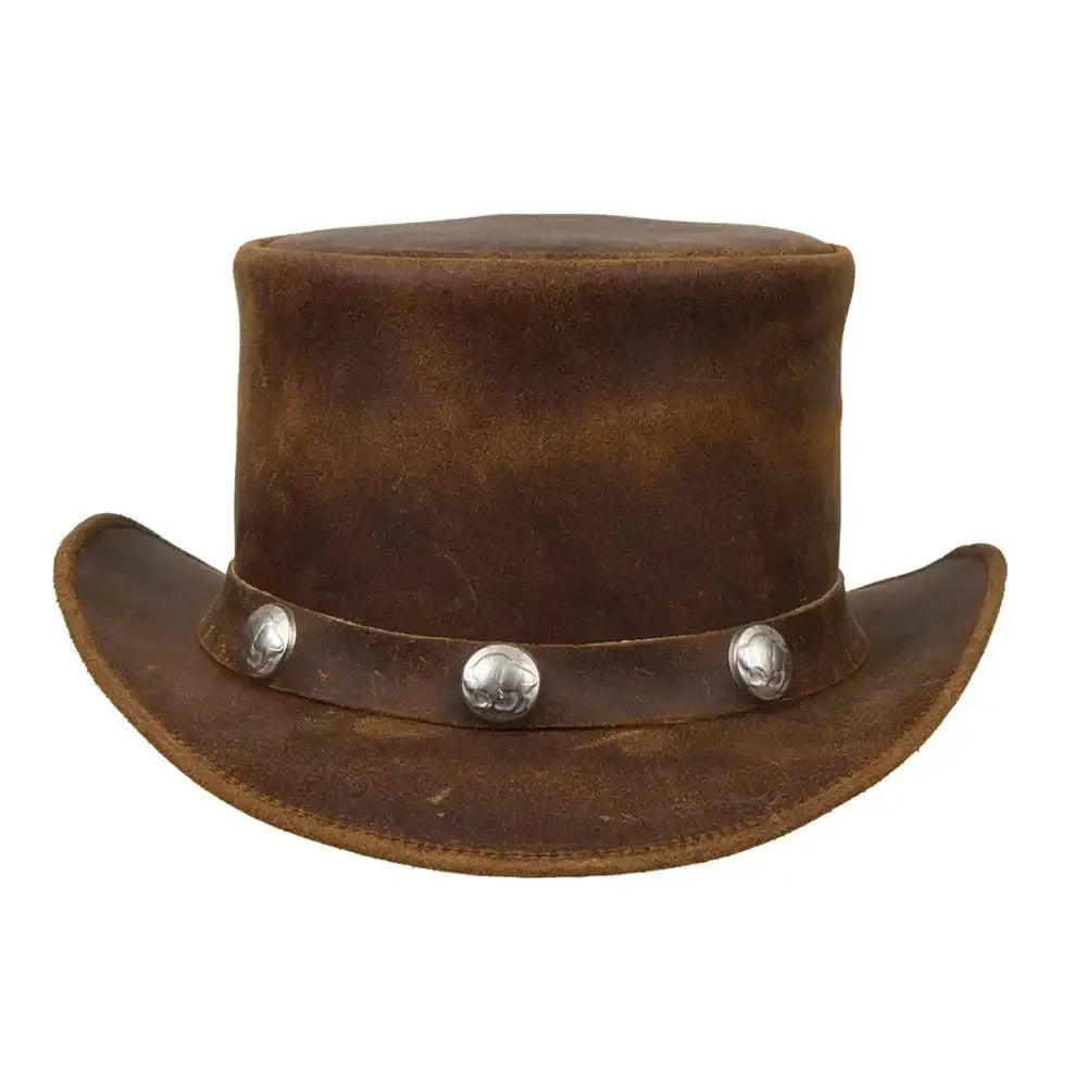 Deadwood Wild Buffalo - Leather Top Hat - Hatcountry