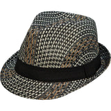 Deadwood Trading Domino - Straw Fedora Hat - Hatcountry