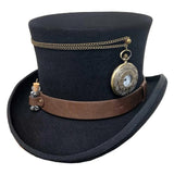Deadwood Trading Time Traveler - Steampunk Wool Top Hat - Hatcountry